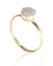 Anel de ouro 18k Chuveiro Hexagonal