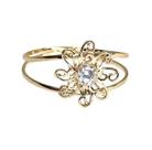 Anel de ouro 18k Flor com Pedra