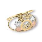 Anel de ouro 18k Flores