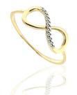 Anel de ouro 18k infinito