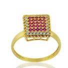 Anel de ouro 18K Pedras