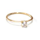 Anel de ouro 18K Solitario Zirconia 4mm . Anel de ouro 18K Solitario Zirconia 4mm .