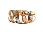 Anel de ouro 18k Tricolor aro 20