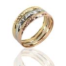 Anel de ouro 18k Triplo Tricolor Anel de ouro 18k Triplo Tricolor
