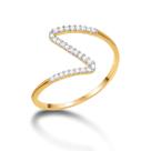 Anel de Ouro com Moissanite Edição Limitada Safira Anel de Ouro com Moissanite Edição Limitada Safira
