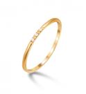 Anel de Ouro ponto de luz com Moissanite