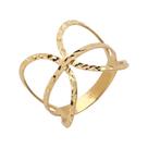 Anel de Ouro Vazado 18k Feminino Borboleta