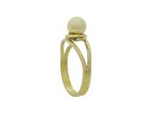 Anel de pérola natural água salgada dois aros de ouro 18k Anel de pérola natural água salgada dois aros de ouro 18k