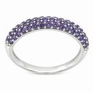 Anel de Prata 925 com Zircônia Lilás - Design Exclusivo