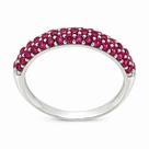 Anel de Prata 925 com Zircônia Pink - Design Exclusivo
