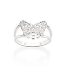 Anel de prata 925 feminino rommanel borboleta cravejada zircônias 810245