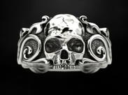 Anel de Prata Caveira - Alliance Skull - Em Prata 925 - Celtic Joias Masculinas