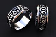 Anel de Prata Caveira - Patern Celtic - Em prata 925 maciça - Celtic Joias Masculinas