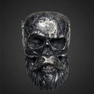 Anel de Prata Caveira - Skull Bold - Em Prata 925 maciça - Celtic Joias Masculinas