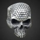 Anel de Prata Caveira - Skull Texture - Em Prata 925 maciça - Celtic Joias Masculinas