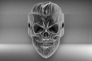 Anel de Prata Caveira - Skull Tuft - Em prata 925 maciça - Celtic Joias Masculinas