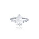 Anel de Prata com Cristal gota cravejado mod 949492