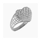 Anel de Prata Coração Filigrana 15x13mm Anel de Prata Coração Filigrana 15x13mm
