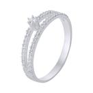 Anel de Prata Encanto com Zircônias Brancas