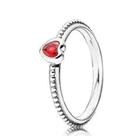 Anel De Prata Eterno Coração Cereja Anel De Prata Eterno Coração Cereja