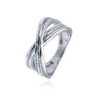 Anel de Prata Laços com Zircônia mod 102083 Anel de Prata Laços com Zircônia mod 102083