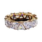 Anel De Promessa Triangular De CZ Para Mulheres, Luxuoso E Moderno, Aliança De Casamento, Joia Para
