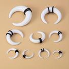 Anel De Septo De Chifre De Búfalo Tamanho Grande 14G-00G, Alargadores De Orelha De Acrílico, Plugs E