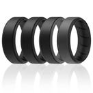 Anel de silicone ROQ para homens, pacote com 4 unidades, respirável e confortável