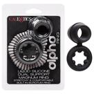 Anel de suporte duplo para aprimoramento masculino CalExotics Alpha Black