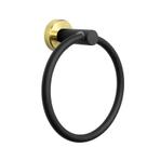 Anel de toalha de banho NearMoon Bathroom em aço inoxidável preto/dourado