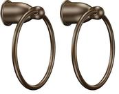 Anel de toalha de mão Moen Mason YB8086OWB Old World Bronze, pacote com 2