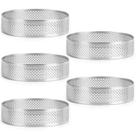 Anel de torta FANGSUN antiaderente de aço inoxidável de 8 cm, conjunto de 5