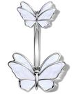 Anel de umbigo Jewseen Butterfly 14g Surgical Steel Anel de umbigo Jewseen Butterfly 14g Surgical Steel