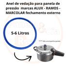 Anel de vedação para panela de pressão ALUX - RAMOS- MARCOLAR - 5 - 6 Litros
