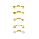 Anel de Zircônia Cúbica em Aço Inoxidável - Para Rook, Daith, Barriga, Lábio, Sobrancelha, Cartilagem e Tragus Anel de Zircônia Cúbica em Aço Inoxidável - Para Rook, Daith, Barriga, Lábio, Sobrancelha, Cartilagem e Tragus