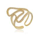 Anel Design Abstrato - banho de ouro amarelo 18k Anel Design Abstrato - banho de ouro amarelo 18k