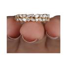 Anel Duplo Feminino Em Prata Esterlina 925 Com Zircônia Marquise Redonda Para Noivado E Casamento - Anel Duplo Feminino Em Prata Esterlina 925 Com Zircônia Marquise Redonda Para Noivado E Casamento -