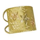 Anel Em Ouro 10k 416 Chapa Com Estrelas