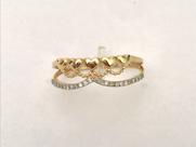 Anel em Ouro 18/750K- com Diamantes- Número do aro 20- Certificado Amagold
