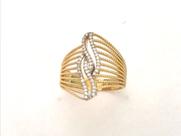 Anel em Ouro 18/750K- com Diamantes- Número do aro 20- Certificado Amagold