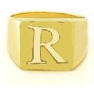 Anel Em Ouro 18 Kilates Com Letras - 18 Gramas