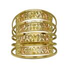 Anel Em Ouro 18k 750 4 Meias Canas