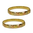 Anel Em Ouro 18k 750 Par De Aparadores Alianças Coloridos