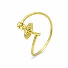 Anel em Ouro 18k Bailarina com Zircônias - Joia Exclusiva Anel em Ouro 18k Bailarina com Zircônias - Joia Exclusiva