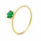 Anel em Ouro 18K Cálice com Esmeralda Verde