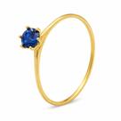 Anel em Ouro 18K Cálice com Zircônia Azul Royal