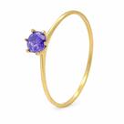 Anel em Ouro 18K Cálice Lilás com Zircônia