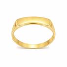 Anel em Ouro 18k Chapa Lisa Anatômica - Joia de Compromisso
