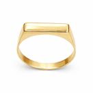 Anel em Ouro 18k Chapa Reta - Joia de Compromisso
