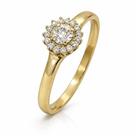 Anel em Ouro 18k Chuveiro com Diamantes - Joia de Luxo